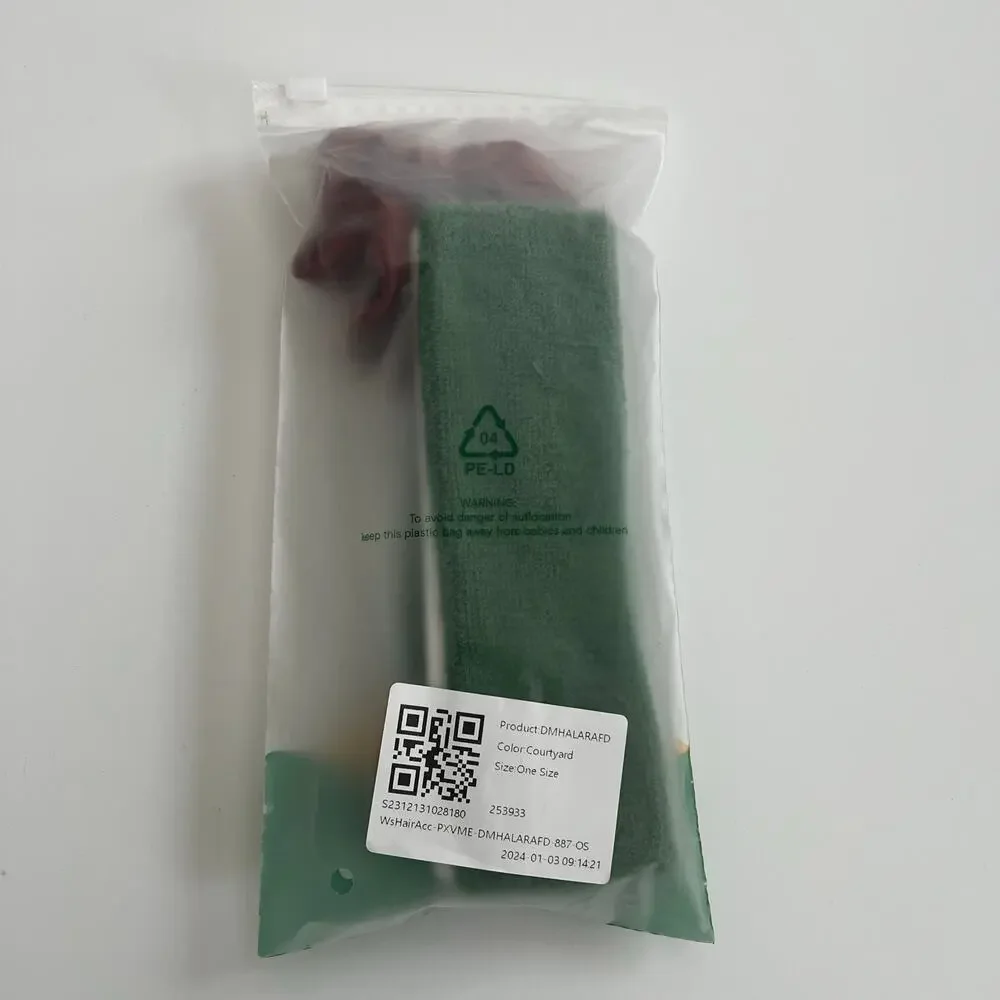 3x Halara Hair Accessories Sweatband Headband Scrunchi green brown